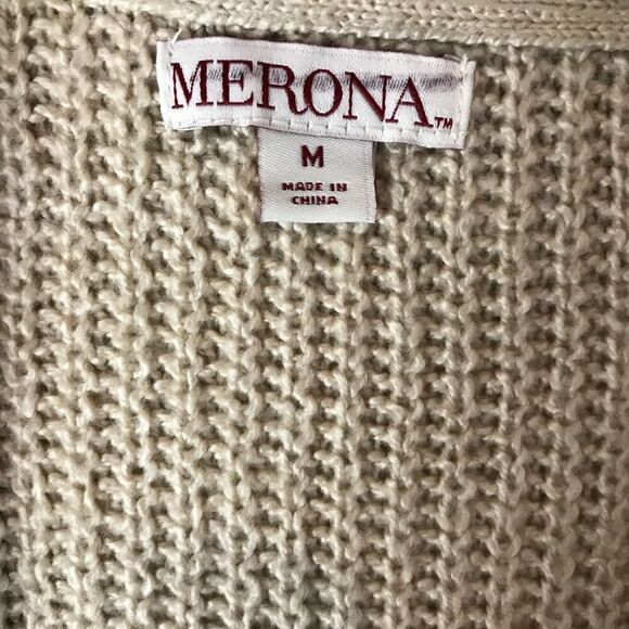 Merona Sleeveless Tan Cardigan Medium - Picture 4 of 8